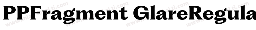 PPFragment GlareRegular字体转换